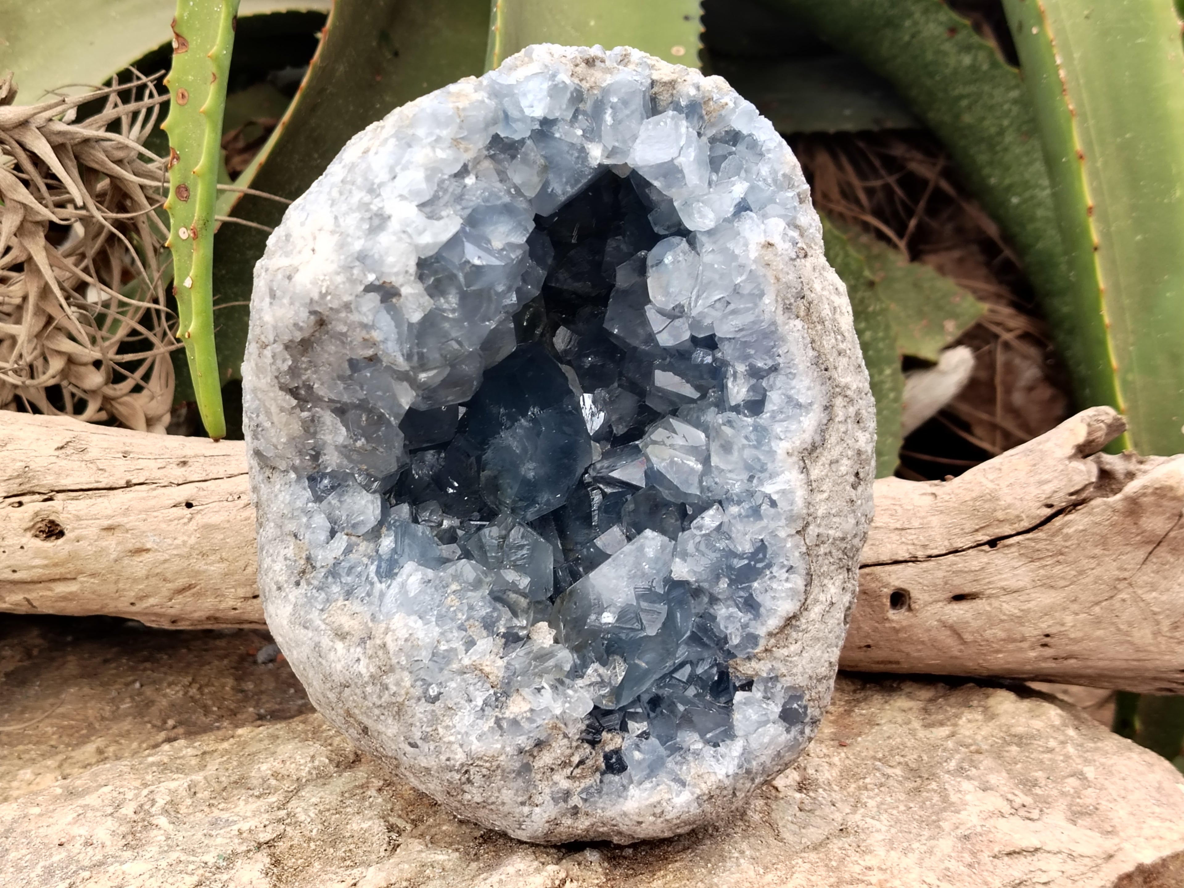 Natural Celestite Geode Specimen x 1 From Sakoany, Madagascar - Toprock Gemstones and Minerals 