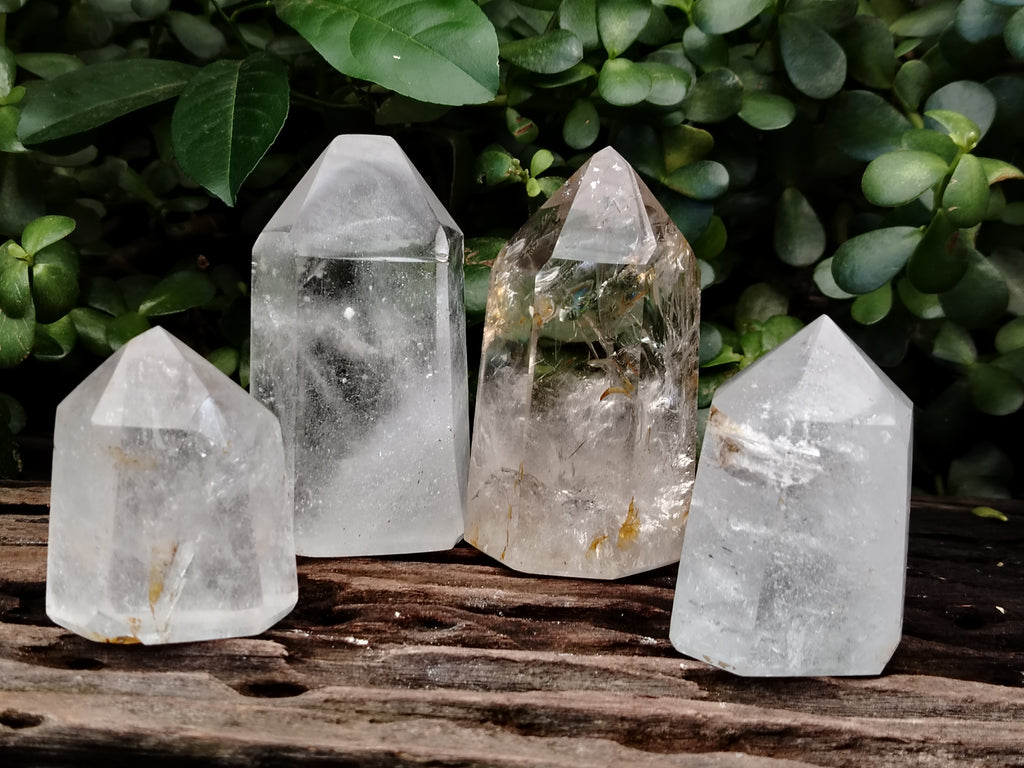 Polished Clear Quartz Crystals x 4 From Madagascar - Toprock Gemstones and Minerals 