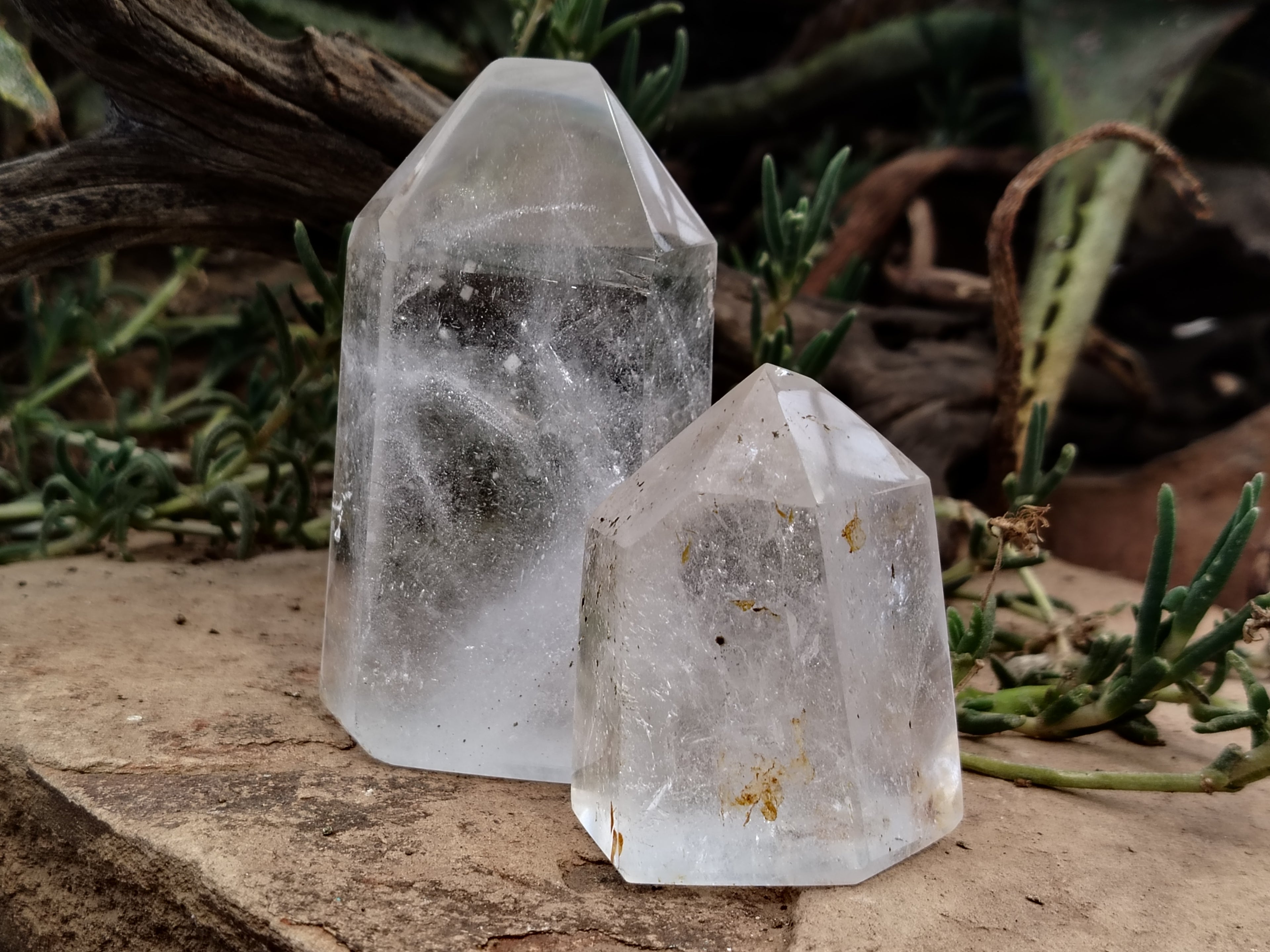 Polished Clear Quartz Crystals x 4 From Madagascar - Toprock Gemstones and Minerals 