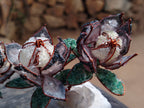 Hand Made Gemstone Protea Flower Trees x 3 From South Africa - Toprock Gemstones and Minerals 