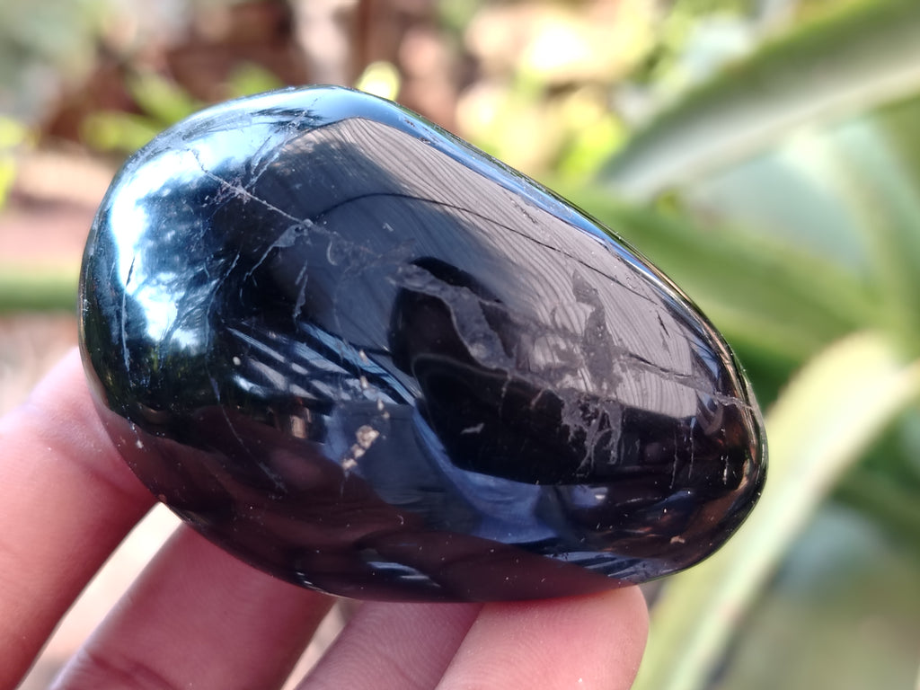 Polished Black Tourmaline Standing Free Form x 19 From Madagascar - Toprock Gemstones and Minerals 