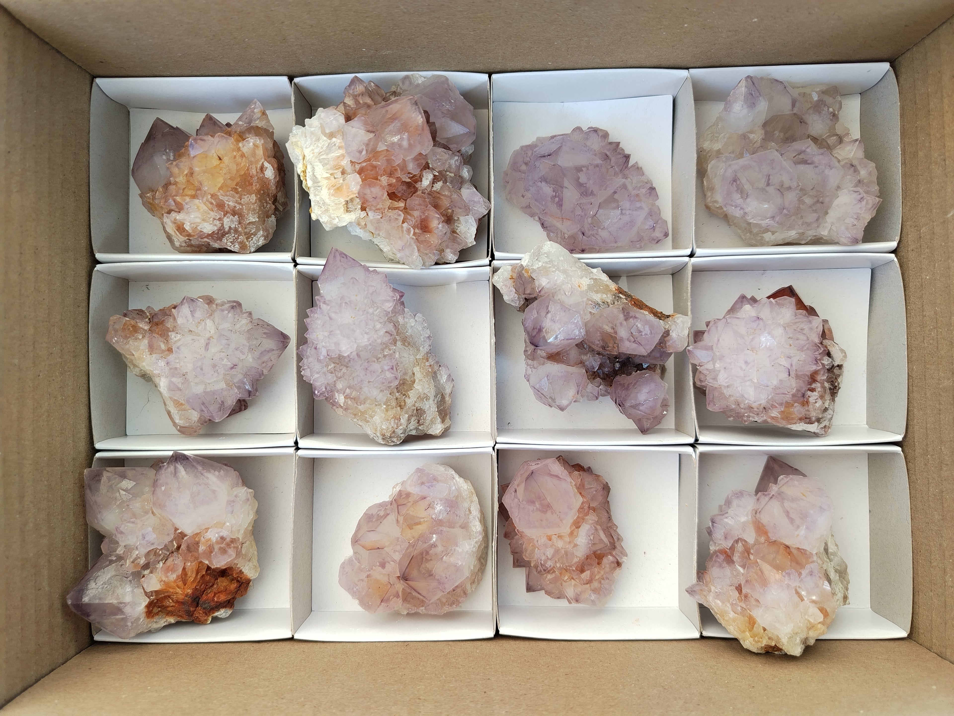Natural Dark Amethyst Spirit Quartz Clusters x 12 From Boekenhouthoek, South Africa - Toprock Gemstones and Minerals 