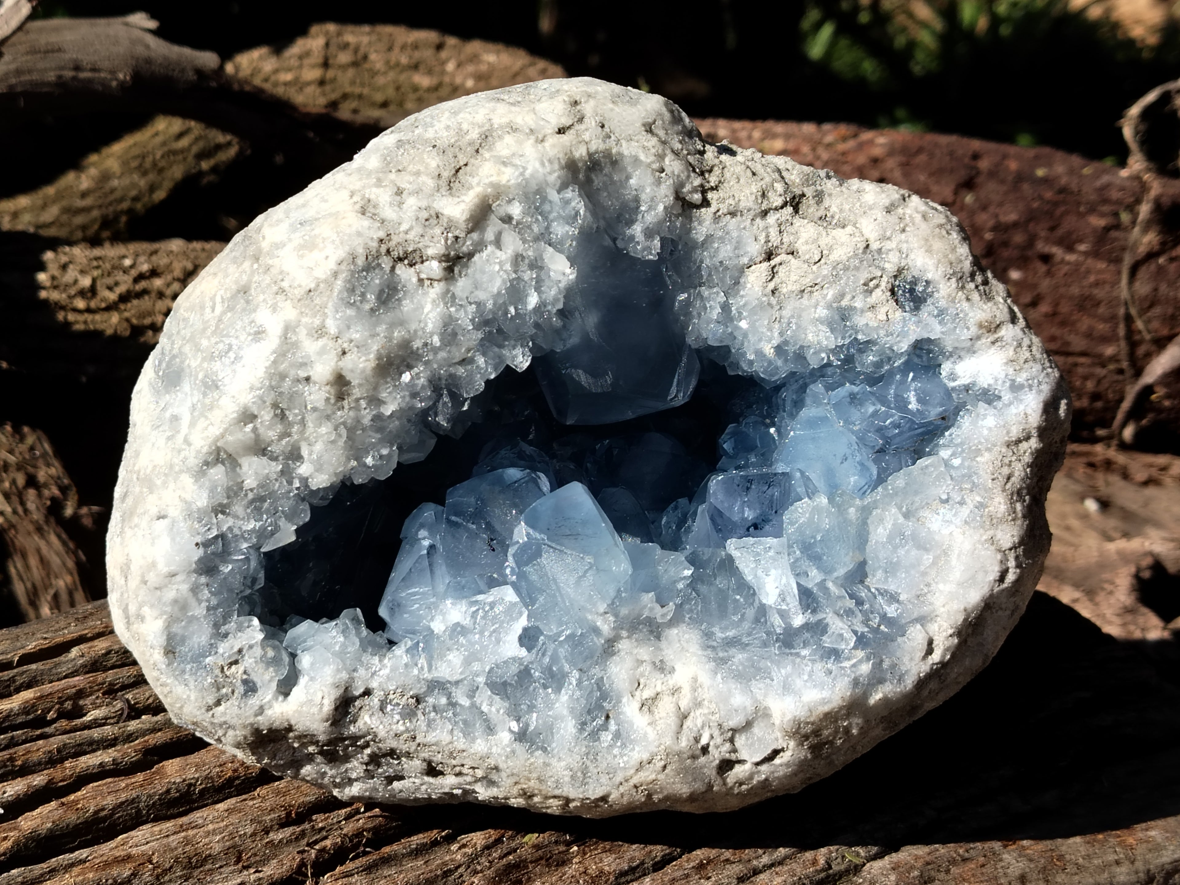 Natural Celestite Geode Specimens x 1 From Sakoany, Madagascar - Toprock Gemstones and Minerals 