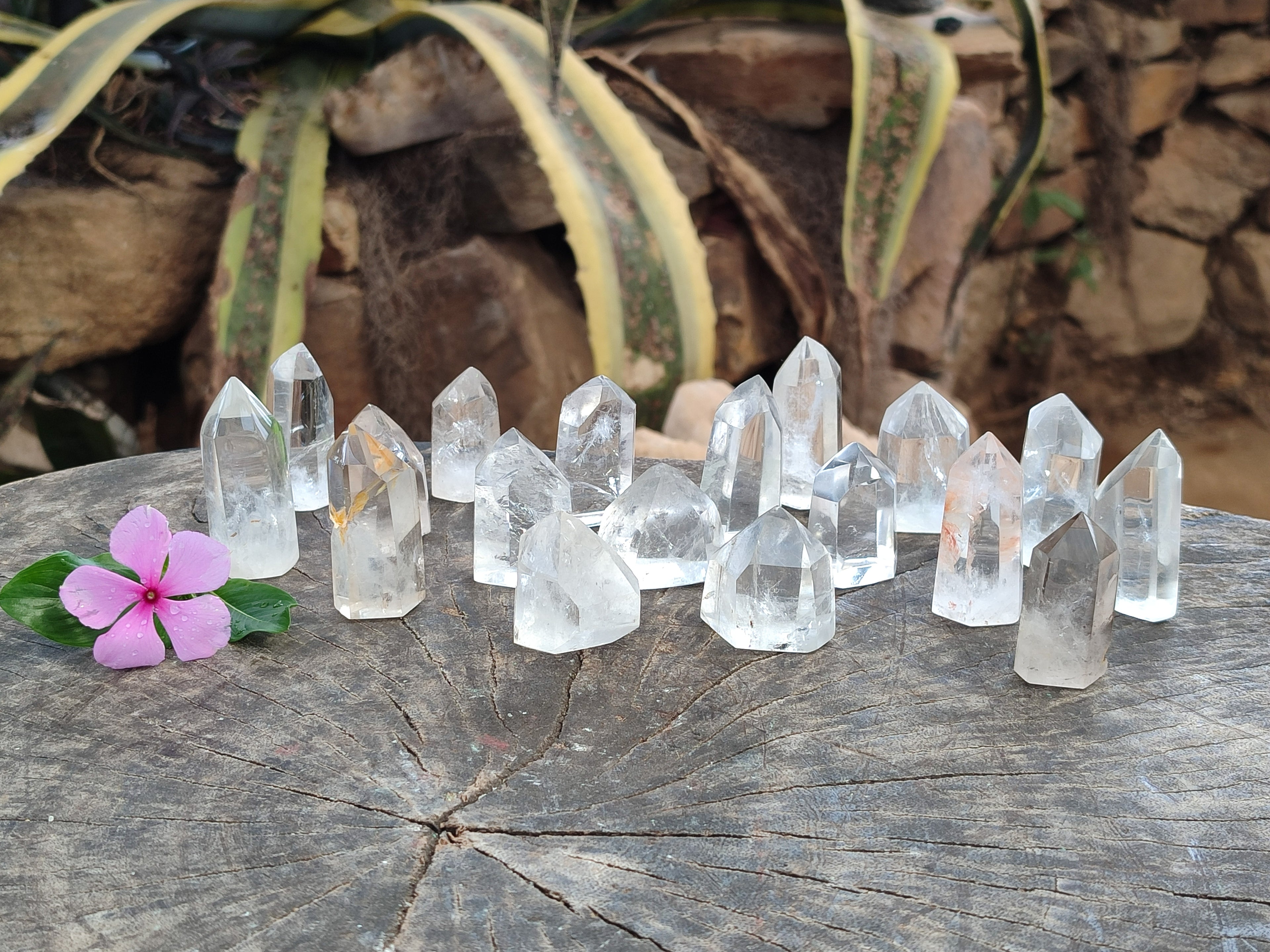 Polished Clear Quartz Crystals x 35 From Madagascar - Toprock Gemstones and Minerals 