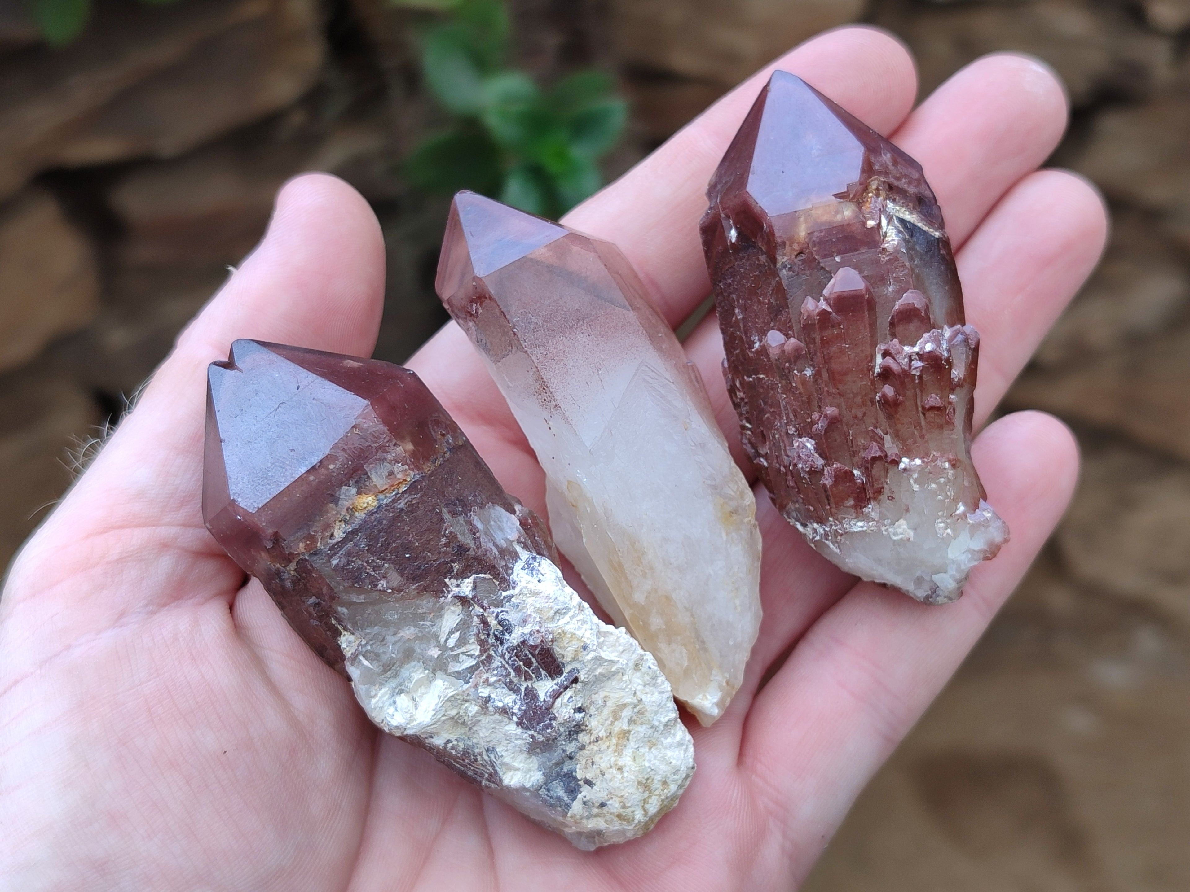 Natural Red Hematoid Quartz Clusters x 6 From Karoi, Zimbabwe - Toprock Gemstones and Minerals 