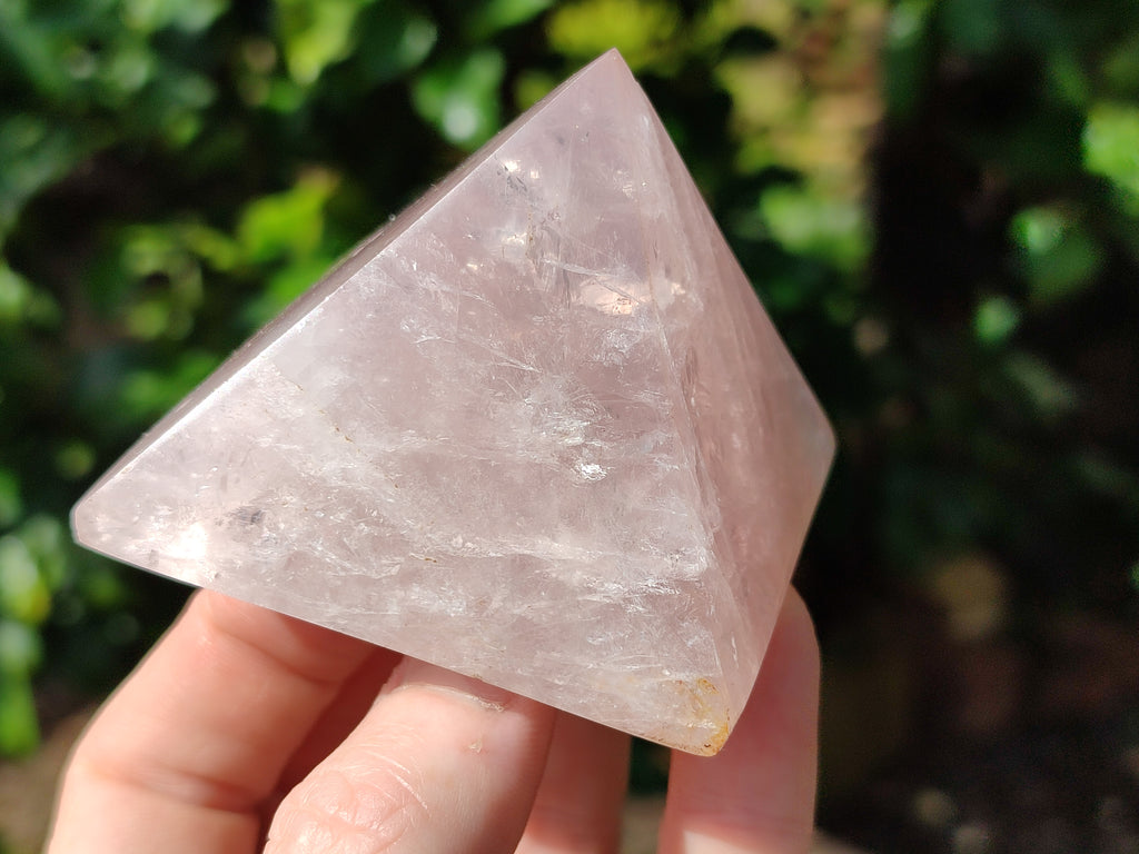 Polished Rose Quartz Pyramids x 4 From Madagascar - Toprock Gemstones and Minerals 