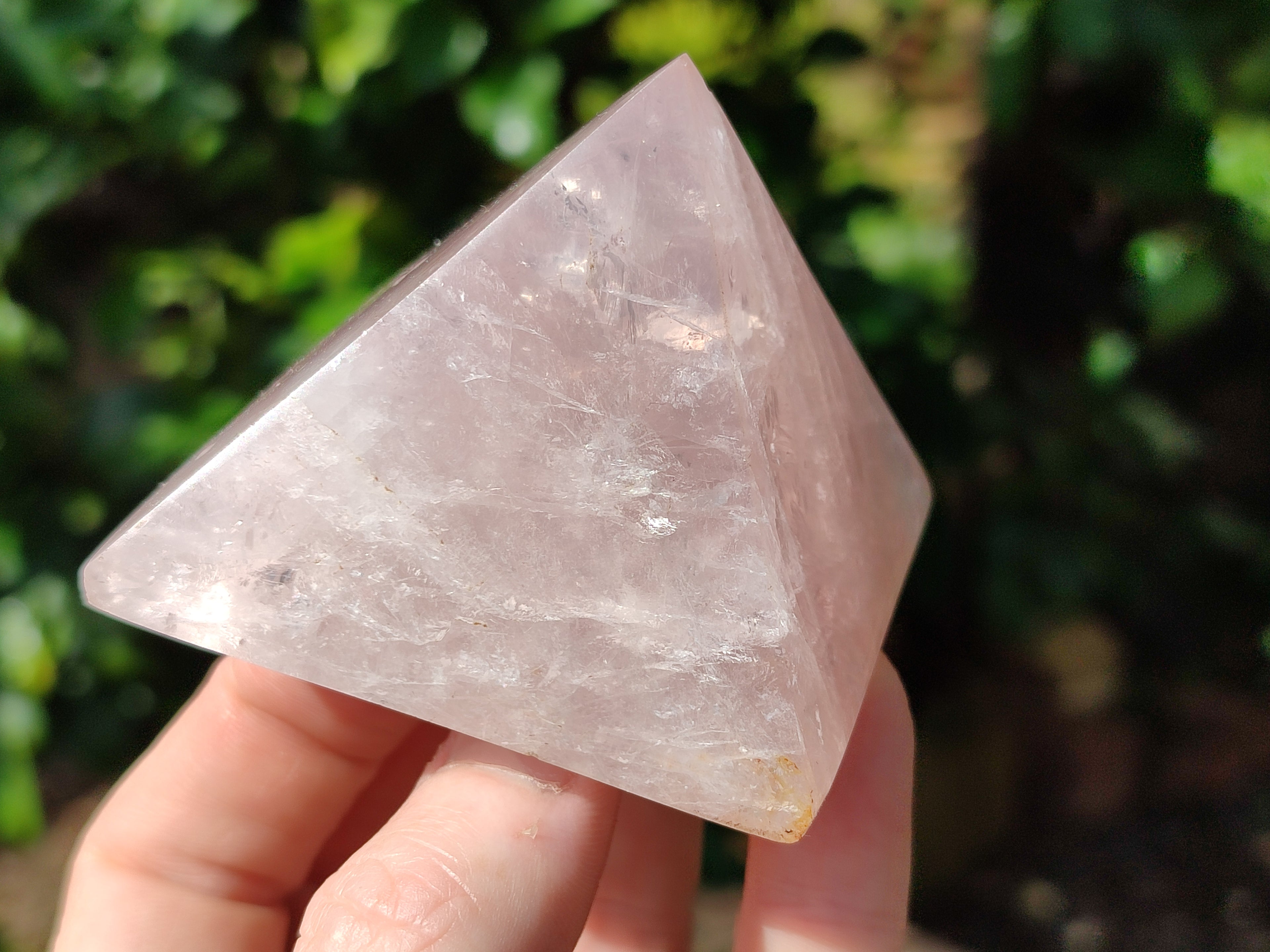 Polished Rose Quartz Pyramids x 4 From Madagascar - Toprock Gemstones and Minerals 