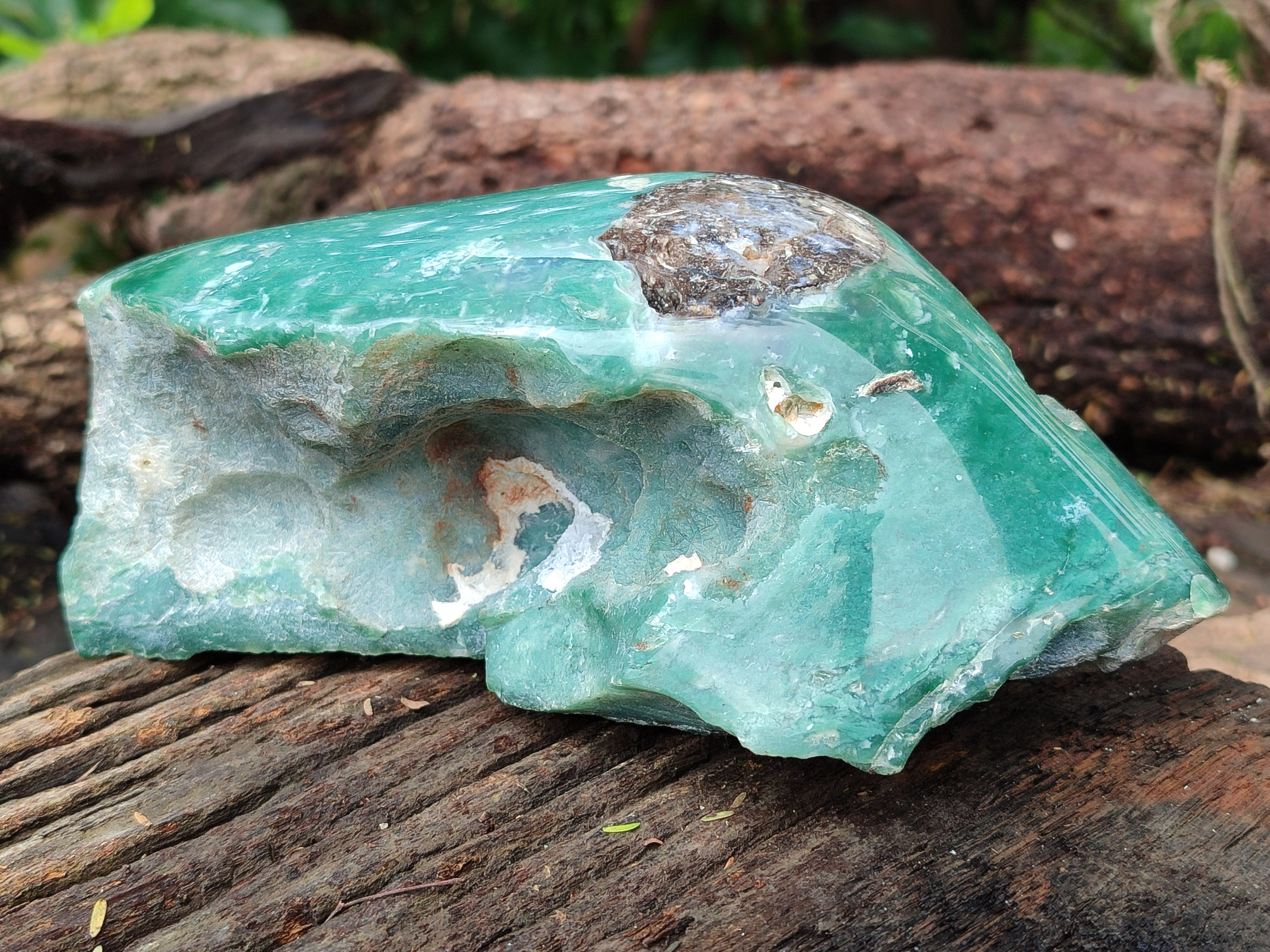Polished Emerald Mtorolite Free Forms x 2 From Zimbabwe - Toprock Gemstones and Minerals 
