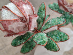 Hand Made Gemstone Double Protea Flower Trees x 3 From South Africa - Toprock Gemstones and Minerals 