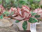 Hand Made Gemstone Double Protea Flower Trees x 3 From South Africa - Toprock Gemstones and Minerals 