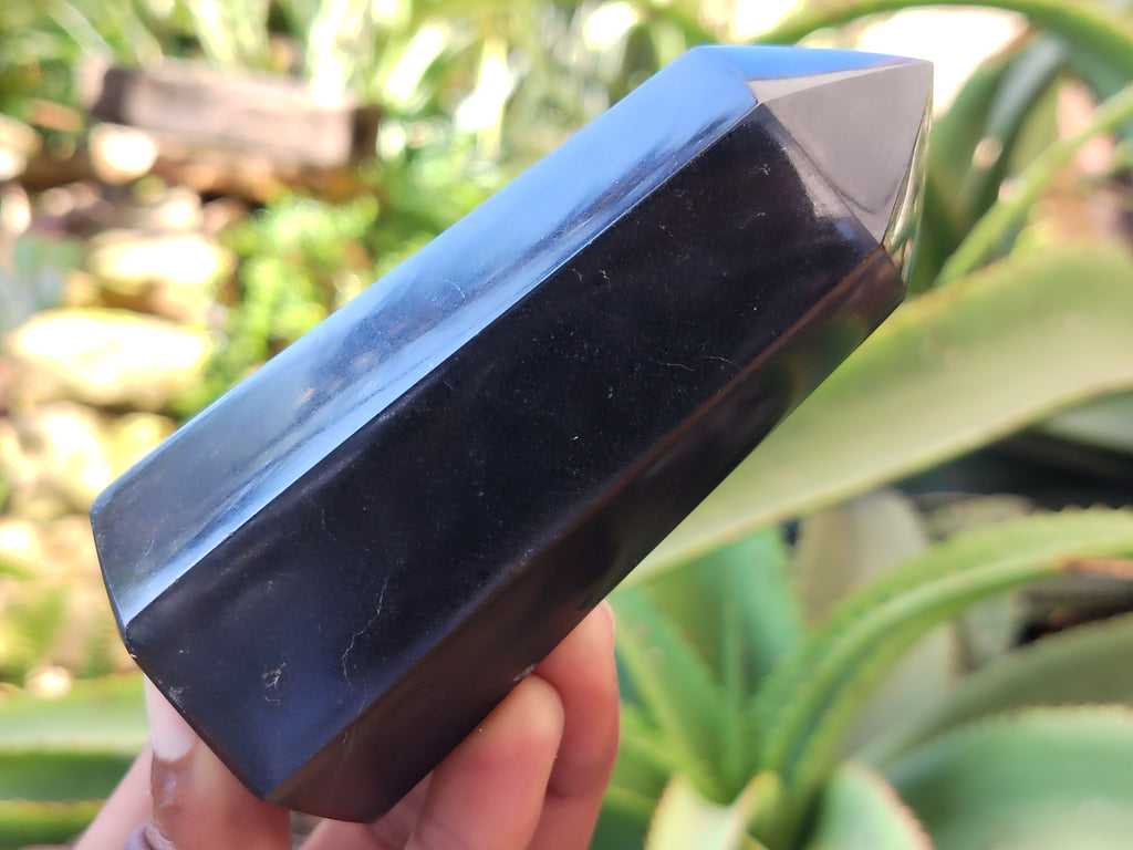 Polished Black Basalt Palm Stones x 5 From Antsirabe, Madagascar - Toprock Gemstones and Minerals 