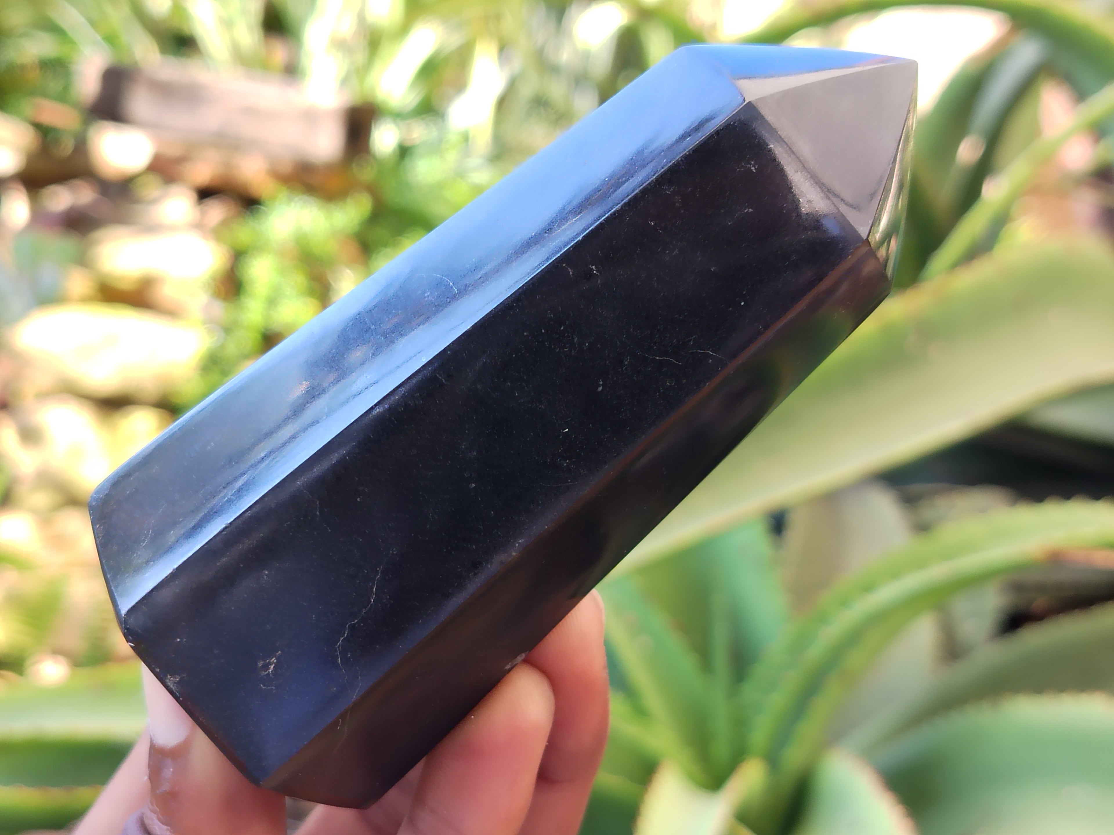 Polished Black Basalt Palm Stones x 5 From Antsirabe, Madagascar - Toprock Gemstones and Minerals 