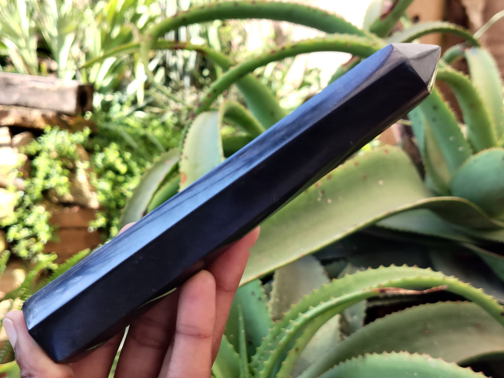 Polished Black Basalt Palm Stones x 5 From Antsirabe, Madagascar - Toprock Gemstones and Minerals 