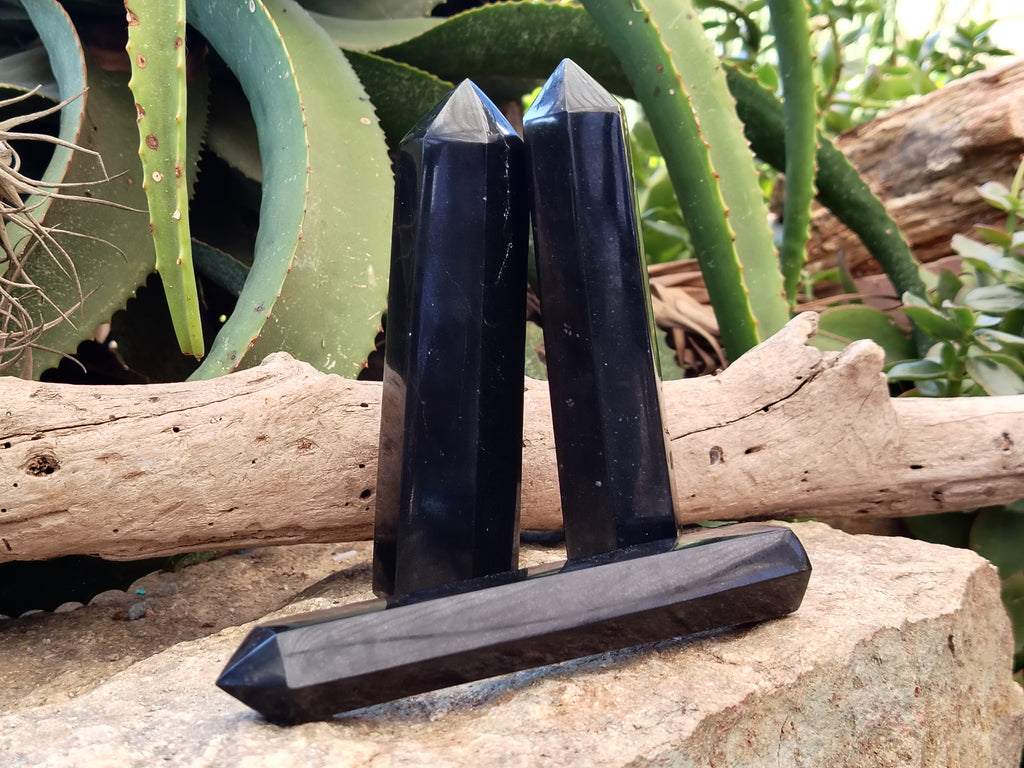 Polished Black Basalt Palm Stones x 5 From Antsirabe, Madagascar - Toprock Gemstones and Minerals 