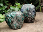 Polished Emerald Mica In Matrix Standing Free Forms x 4 From Mutoko, Zimbabwe - Toprock Gemstones and Minerals 