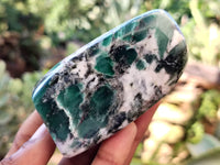 Polished Emerald Mica In Matrix Standing Free Forms x 4 From Mutoko, Zimbabwe - Toprock Gemstones and Minerals 