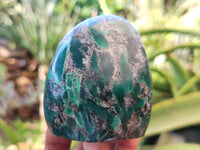 Polished Emerald Mica In Matrix Standing Free Forms x 4 From Mutoko, Zimbabwe - Toprock Gemstones and Minerals 