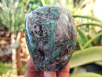 Polished Emerald Mica In Matrix Standing Free Forms x 4 From Mutoko, Zimbabwe - Toprock Gemstones and Minerals 