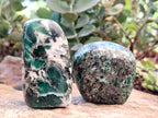 Polished Emerald Mica In Matrix Standing Free Forms x 4 From Mutoko, Zimbabwe - Toprock Gemstones and Minerals 