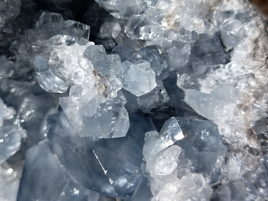 Natural Celestite Geode Specimens x 1 From Sakoany, Madagascar - Toprock Gemstones and Minerals 