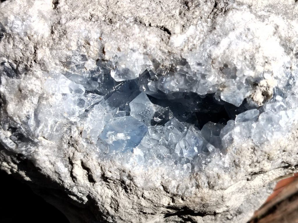 Natural Celestite Geode Specimens x 1 From Sakoany, Madagascar - Toprock Gemstones and Minerals 