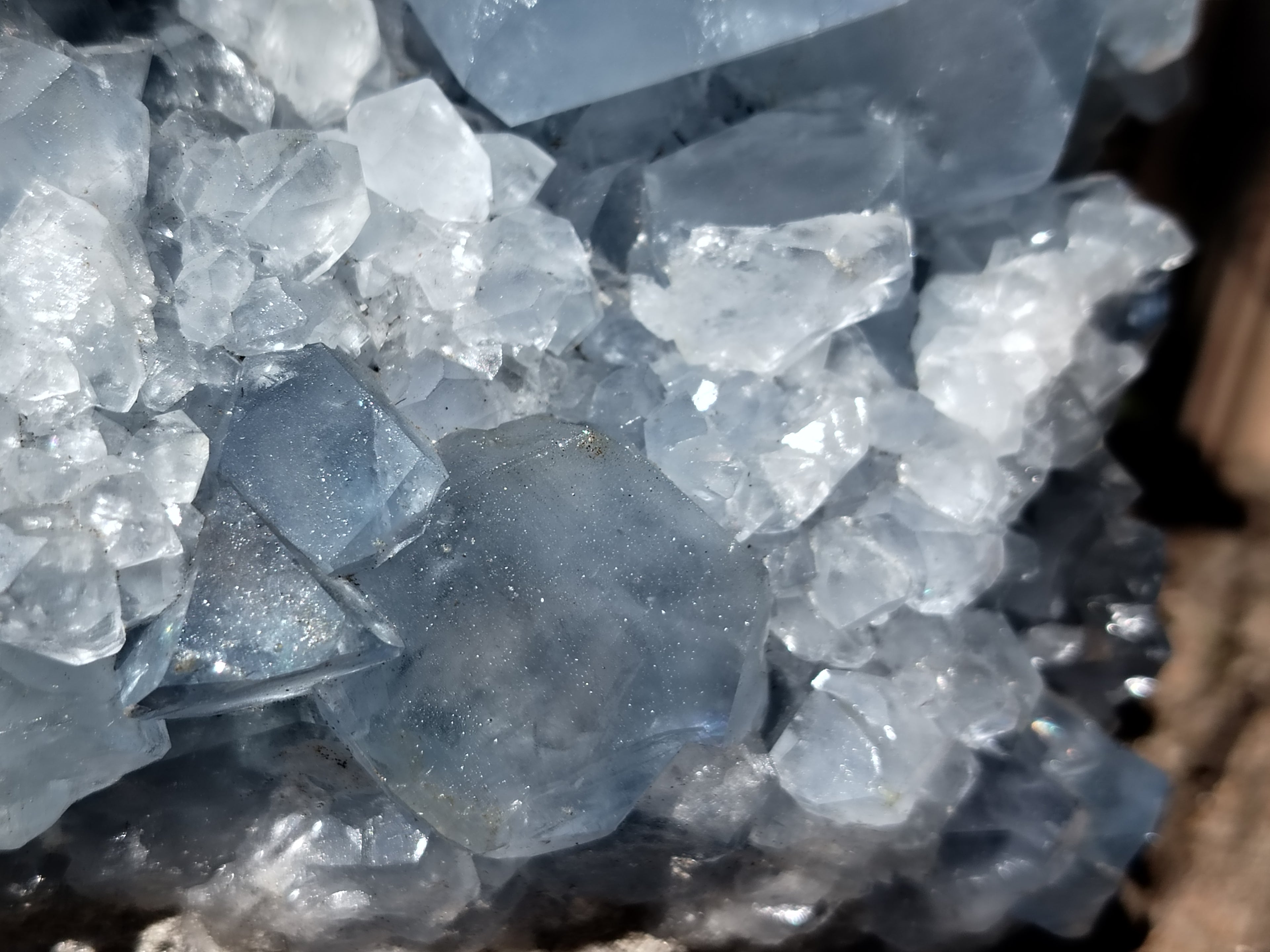 Natural Celestite Geode Specimens x 1 From Sakoany, Madagascar - Toprock Gemstones and Minerals 