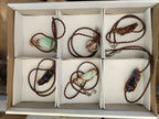 Hand Made Copper Wire Wrapped Pendants x 6 From Southern Africa - Toprock Gemstones and Minerals 
