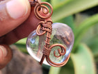 Hand Made Copper Wire Wrapped Pendants x 6 From Southern Africa - Toprock Gemstones and Minerals 