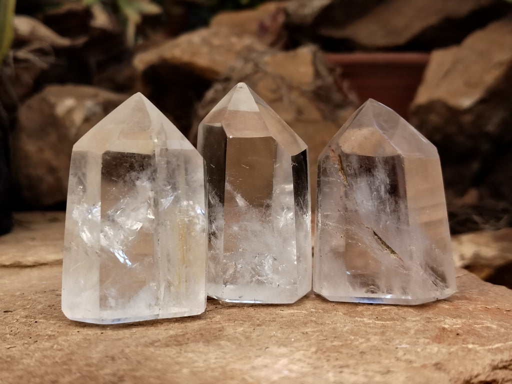 Polished Clear Quartz Crystals x 20 From Madagascar - Toprock Gemstones and Minerals 