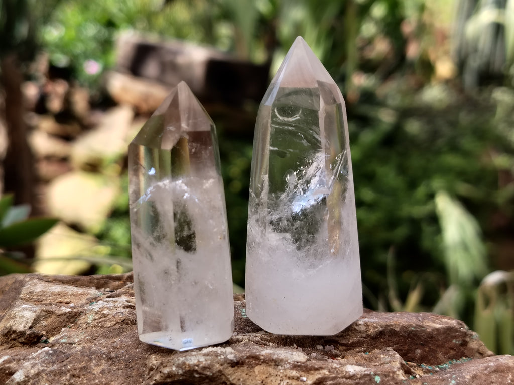 Polished Clear Quartz Crystals x 20 From Madagascar - Toprock Gemstones and Minerals 
