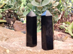 Polished Black Basalt Points x 6 From Antsirabe, Madagascar - Toprock Gemstones and Minerals 