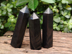 Polished Black Basalt Points x 6 From Antsirabe, Madagascar - Toprock Gemstones and Minerals 