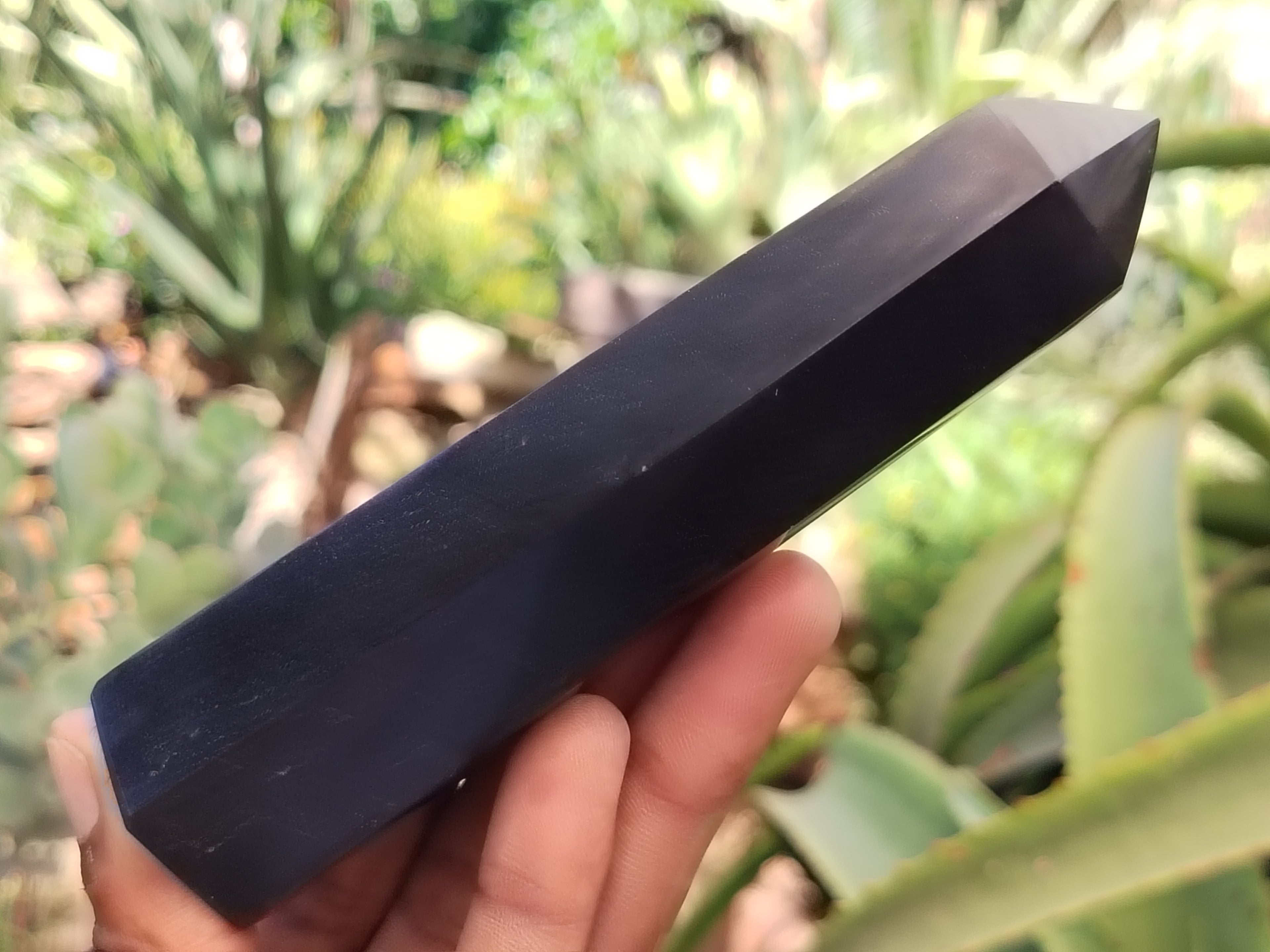 Polished Black Basalt Points x 6 From Antsirabe, Madagascar - Toprock Gemstones and Minerals 