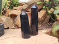 Polished Black Basalt Points x 6 From Antsirabe, Madagascar - Toprock Gemstones and Minerals 