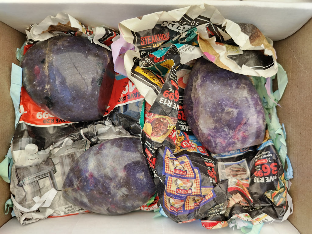 Polished Lepidolite with Pink Rubellite Standing Free Forms x 3 From Madagascar - Toprock Gemstones and Minerals 