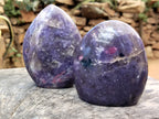 Polished Lepidolite with Pink Rubellite Standing Free Forms x 3 From Madagascar - Toprock Gemstones and Minerals 