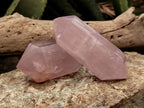 Polished Double Terminated Rose Quartz Points x 6 From Ambatondrazaka, Madagascar - Toprock Gemstones and Minerals 