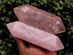 Polished Double Terminated Rose Quartz Points x 6 From Ambatondrazaka, Madagascar - Toprock Gemstones and Minerals 