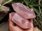 Polished Double Terminated Rose Quartz Points x 6 From Ambatondrazaka, Madagascar - Toprock Gemstones and Minerals 