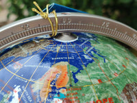 Hand Made Giant Mixed Gemstone Revolving World Globe with Metal Stand x 1 From China