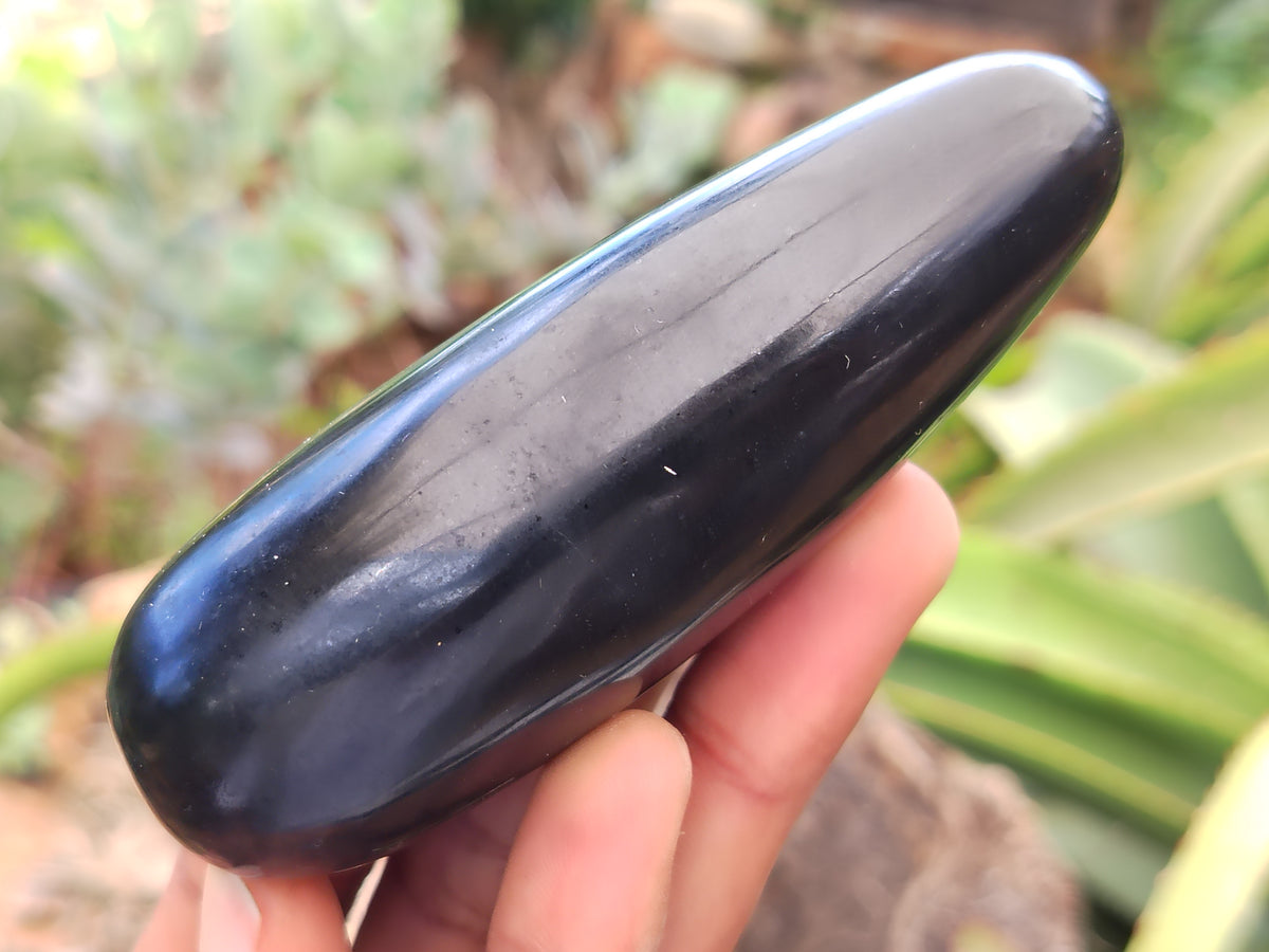 Polished Black Basalt Massage Wands x 12 From Antsirabe, Madagascar - Toprock Gemstones and Minerals 