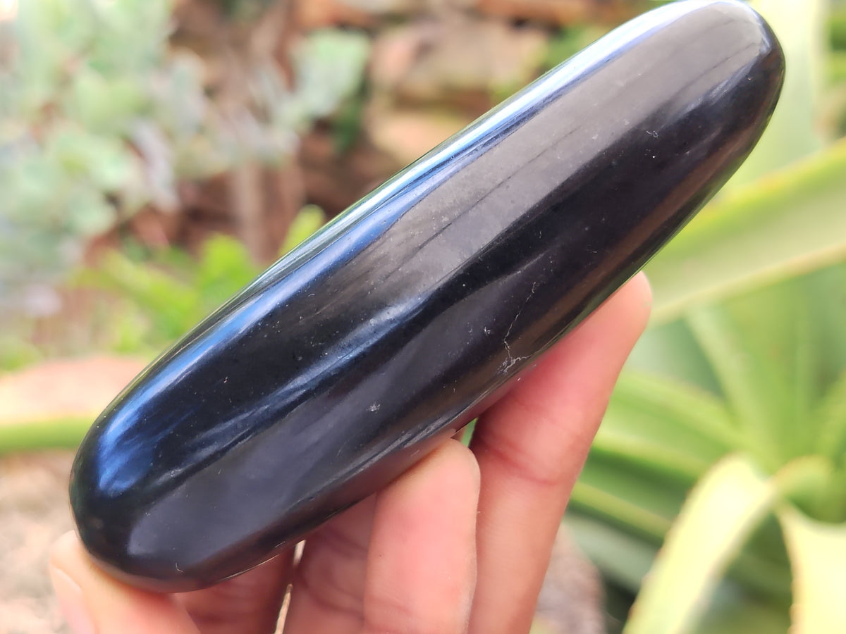 Polished Black Basalt Massage Wands x 12 From Antsirabe, Madagascar - Toprock Gemstones and Minerals 