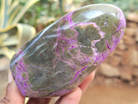 Polished Stichtite Standing Free Forms x 3 From Barberton, South Africa - Toprock Gemstones and Minerals 