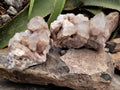 Natural Smokey Phantom Quartz Clusters x 2 From Luena, Congo - Toprock Gemstones and Minerals 