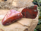 Polished On One Side Red Jasper Free Forms x 16 From Northern Cape, South Africa - Toprock Gemstones and Minerals 