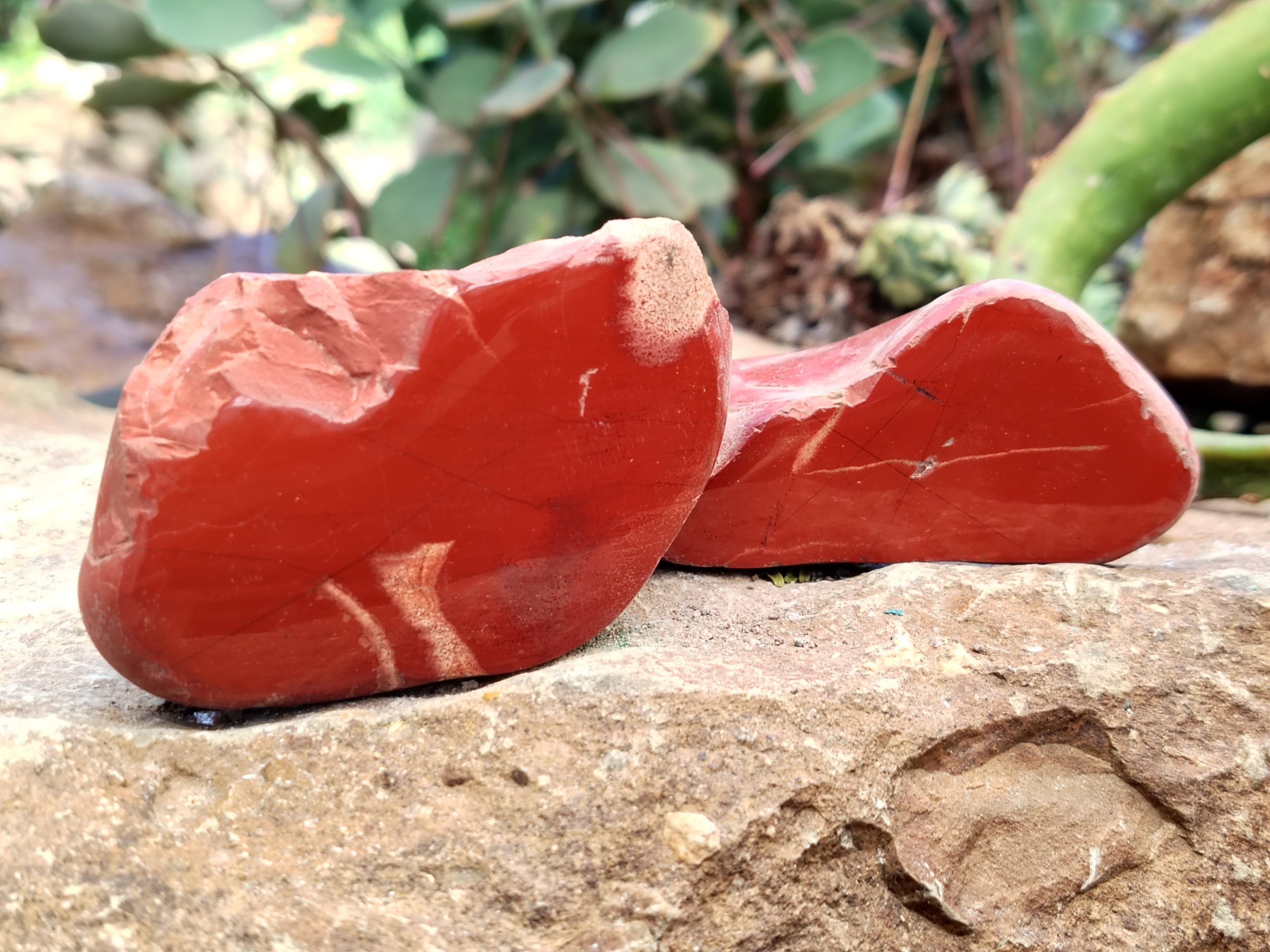 Polished On One Side Red Jasper Free Forms x 16 From Northern Cape, South Africa - Toprock Gemstones and Minerals 