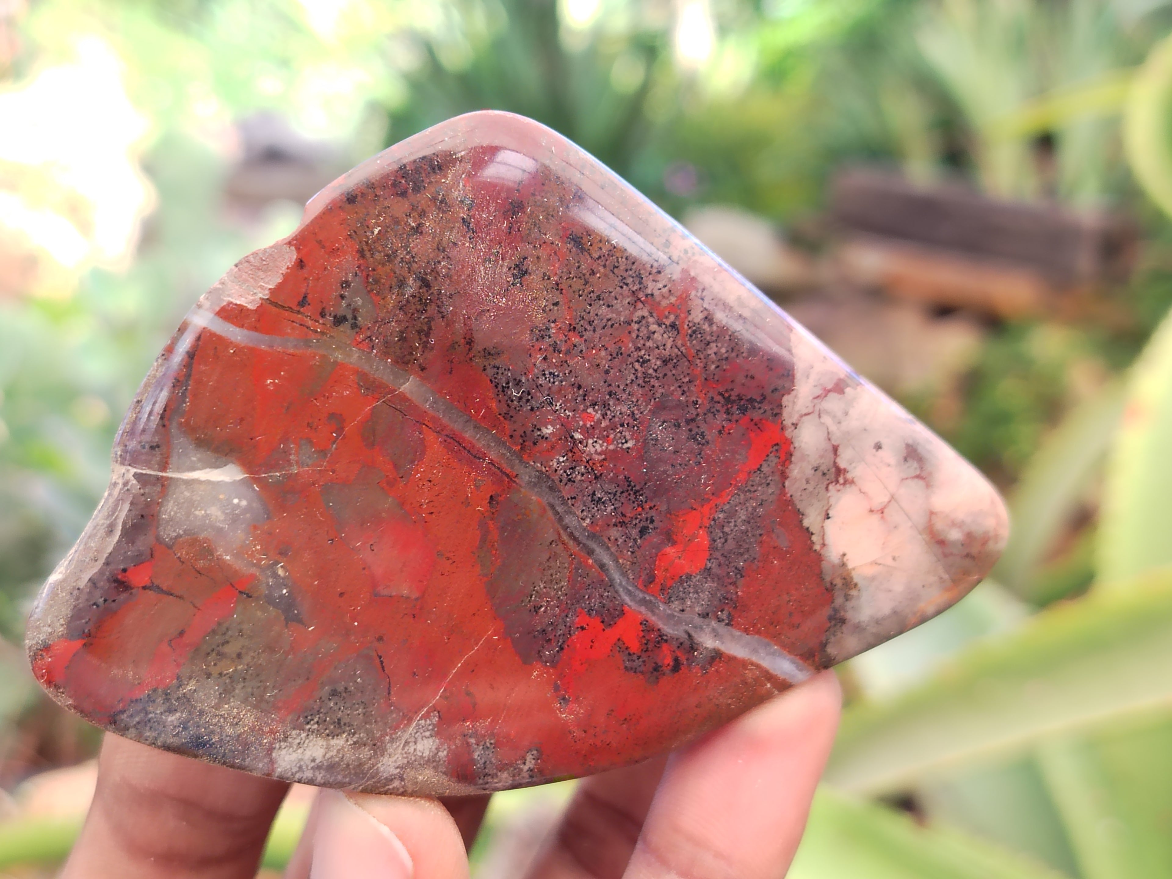Polished On One Side Red Jasper Free Forms x 16 From Northern Cape, South Africa - Toprock Gemstones and Minerals 