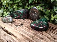 Polished Ruby Corundum In Chrome Verdite Free Forms x 4 From Zimbabwe - Toprock Gemstones and Minerals 