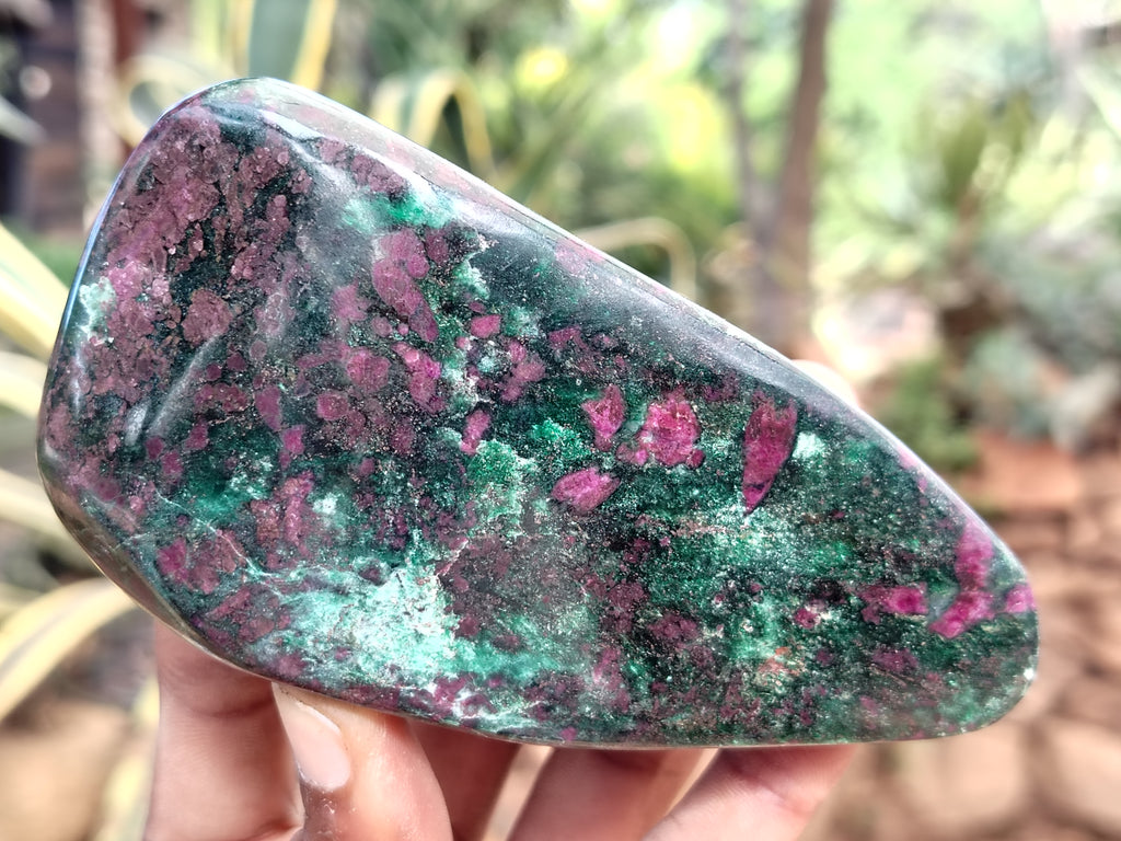 Polished Ruby Corundum In Chrome Verdite Free Forms x 4 From Zimbabwe - Toprock Gemstones and Minerals 