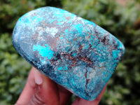 Polished Shattuckite with Azurite and Chrysocolla Free Forms x 4 From Congo - Toprock Gemstones and Minerals 